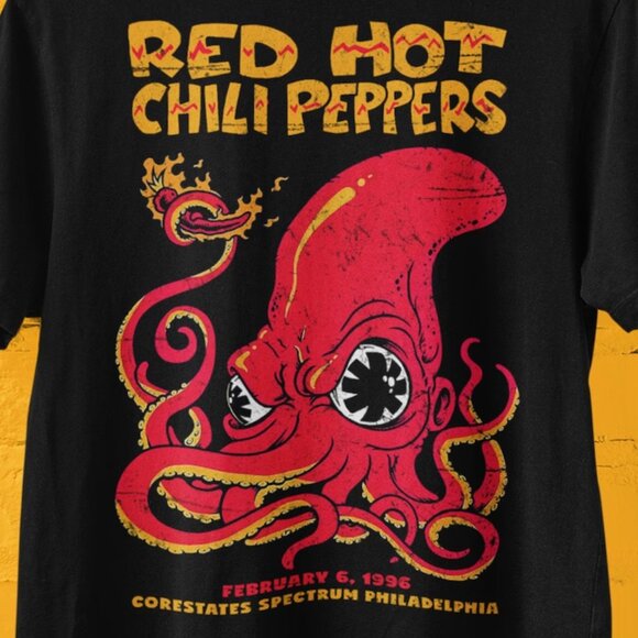 Vintage Red Hot Chili Peppers 1996 Rock Music Tour T-Shirt, Black Gift for Fan51 - Picture 2 of 5